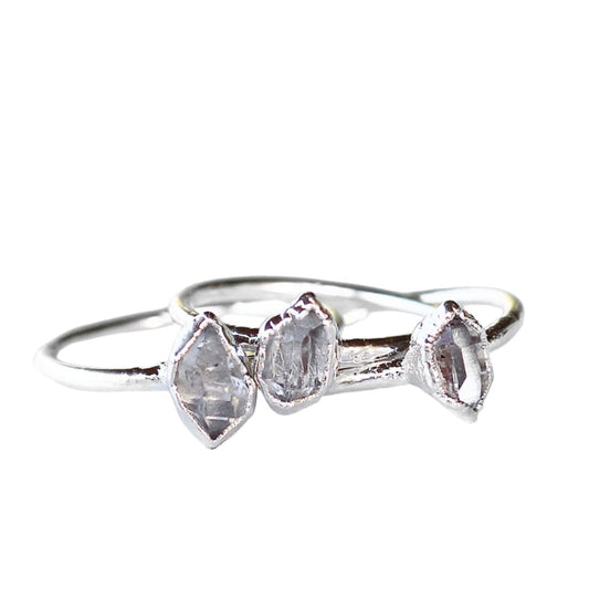 Herkimer Diamond Ring in Sterling Silver
